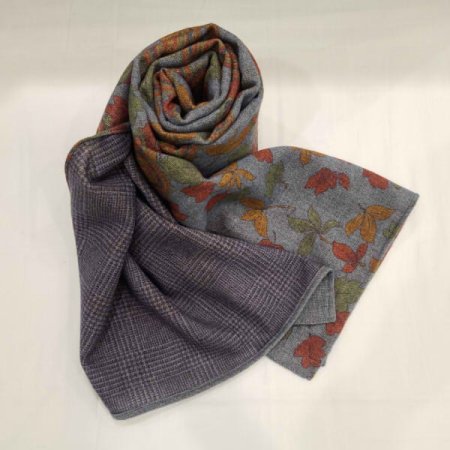 울 롱 양면 나염 머플러