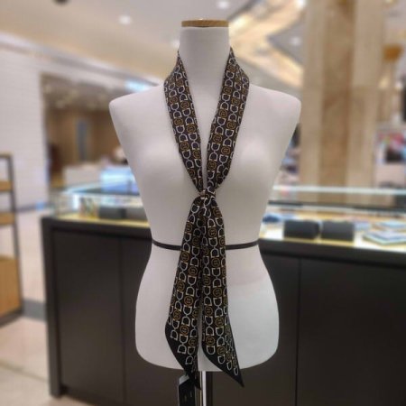 남녀공용 양면 실크 스카프