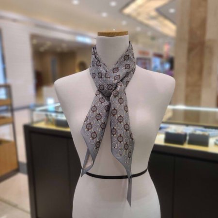 남녀공용 양면 실크 스카프