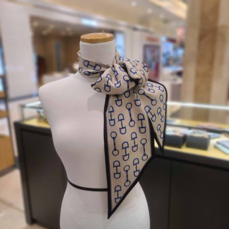 남녀공용 양면 실크 스카프