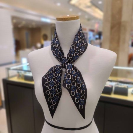 남녀공용 양면 실크 스카프