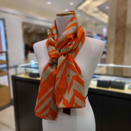 도트 폴리 롱 스카프