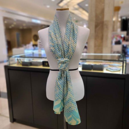 도트 폴리 롱 스카프