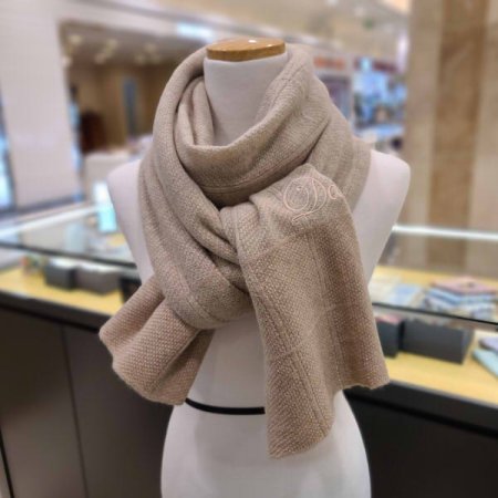 로고자수 캐시미어 니트숄