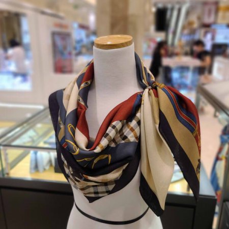 클래식 롱 실크스카프