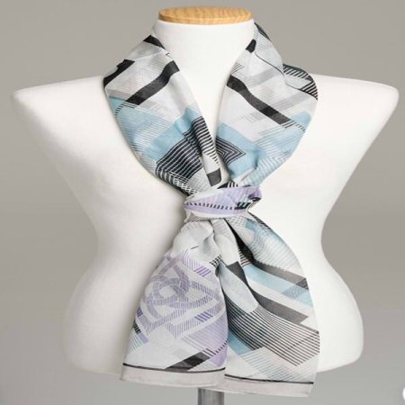 나염 롱 실크 스카프