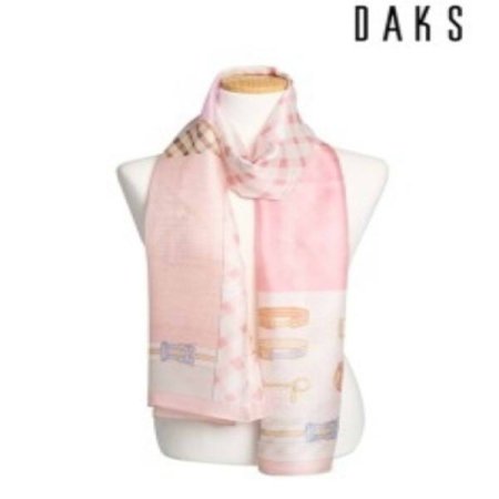 면분할 나염 롱 실크스카프