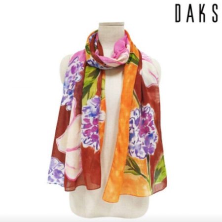 수입 폴리 나염 롱스카프