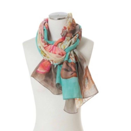 수입 폴리 나염 롱스카프