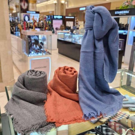 레이온 솔리드 롱 스카프