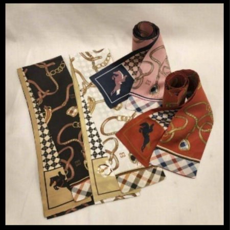 남녀공용 양면 실크 스카프