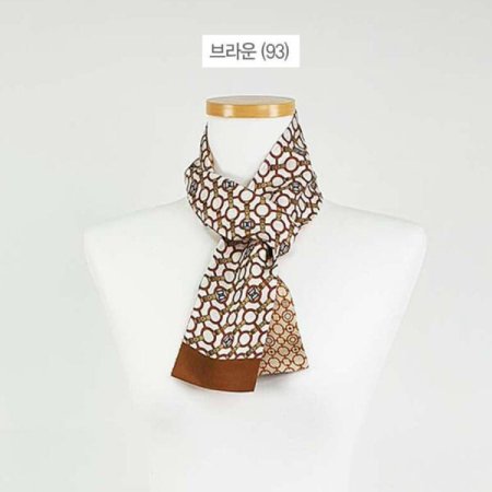 남녀공용 양면 타이 실크 스카프