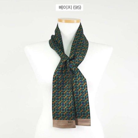 남녀공용 양면 타이 실크 스카프