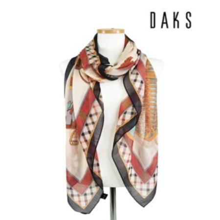 빅사이즈 나염 울실크 사각스카프