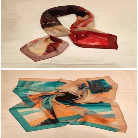 울 사각 쁘띠 스카프