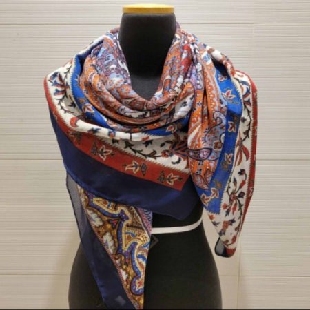 수입 폴리 사각 스카프