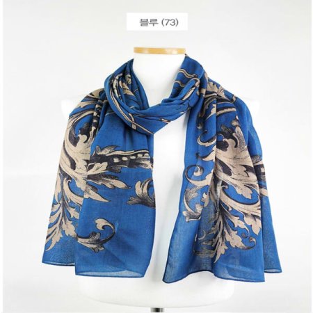 수입 폴리 나염 롱 스카프