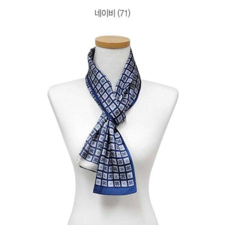 남녀공용 간절기 양면 실크 스카프