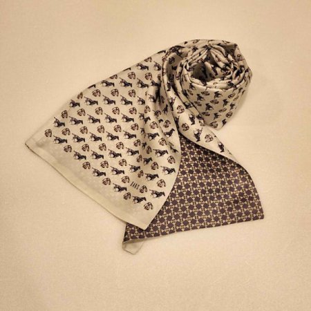 간절기 남녀공용 양면 실크 스카프