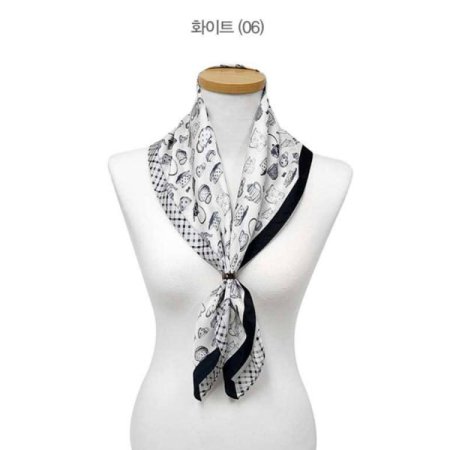간절기 사각 쁘띠 실크 스카프