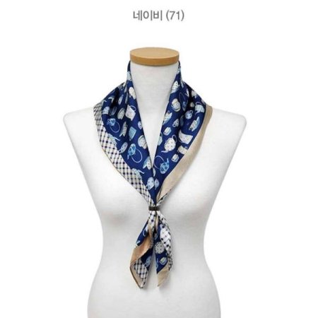 간절기 사각 쁘띠 실크 스카프