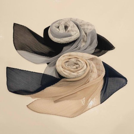 폴리 주름 쁘띠스카프