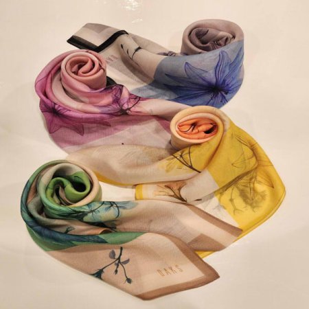 나염 울실크 혼방 롱스카프