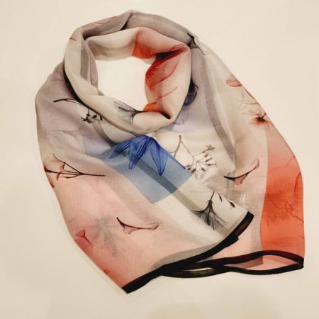 나염 울실크 혼방 롱스카프