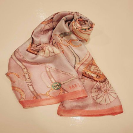 나염 실크 롱스카프