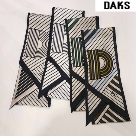 D사선 양면 실크스키니 스카프