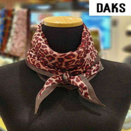 울실크 호피 쁘띠 스카프