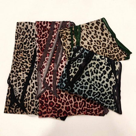 울실크 호피 쁘띠 스카프