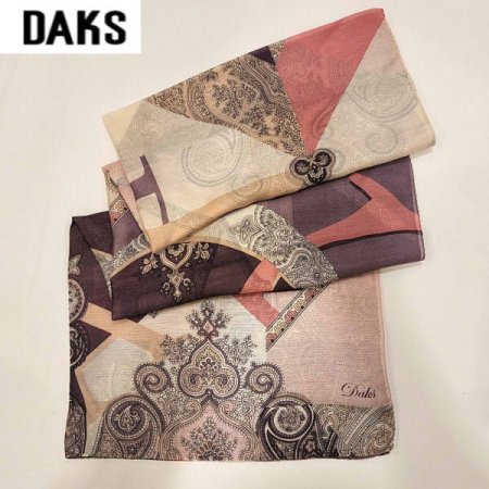 D나염 울실크 롱 스카프