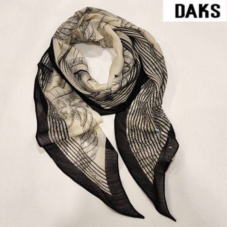 비대칭 울실크 롱 스카프