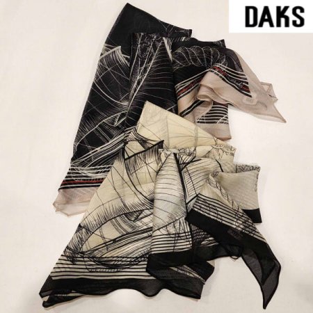 비대칭 울실크 롱 스카프