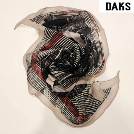 비대칭 울실크 롱 스카프