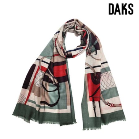 울 나염 롱 스카프