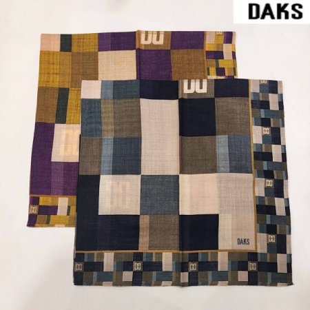 울 사각 미니 스카프