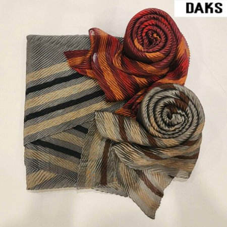 수입 폴리 플리츠 롱 스카프