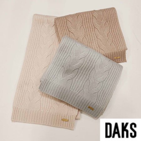 솔리드 케이블 캐시미어 니트 머플러