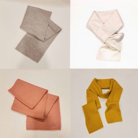 남녀공용 솔리드 캐시미어 니트 머플러