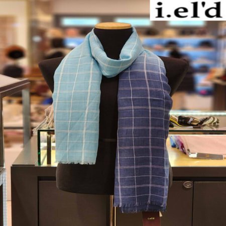 남녀공용 체크 면혼방 스카프