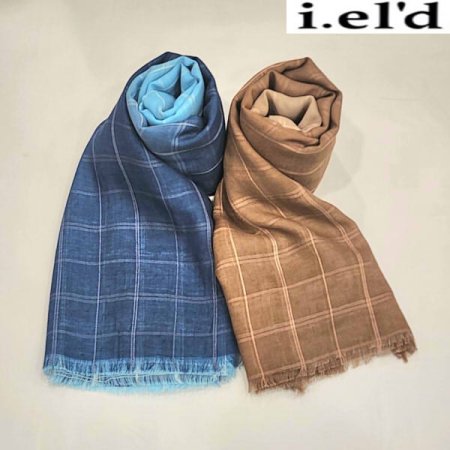 남녀공용 체크 면혼방 스카프