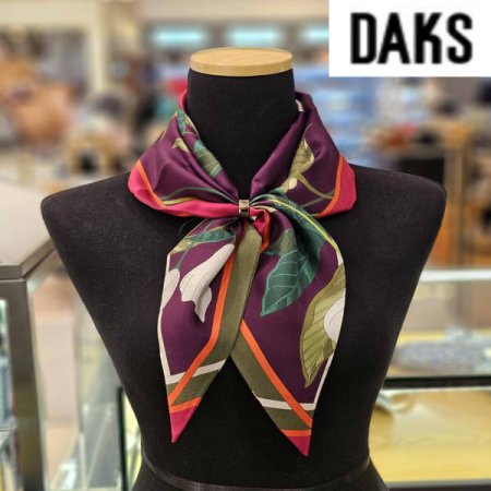 수입 플라워 투톤 양면 실크 스키니