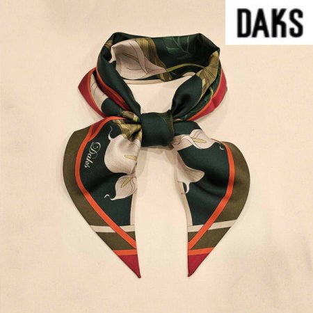 수입 플라워 투톤 양면 실크 스키니