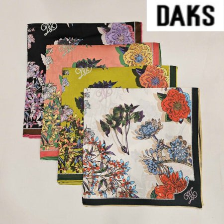 플라워 사각 쁘띠 실크 스카프