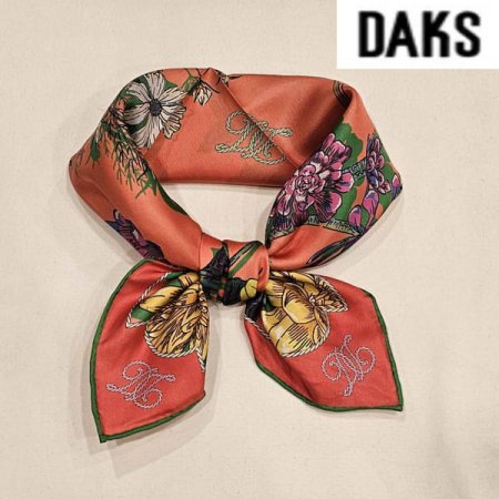 플라워 사각 쁘띠 실크 스카프