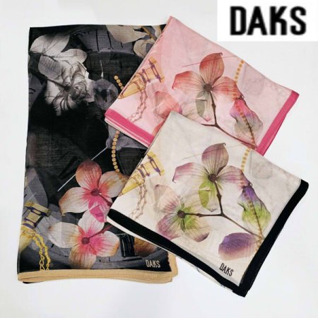 울시크 혼방 나염 롱 스카프