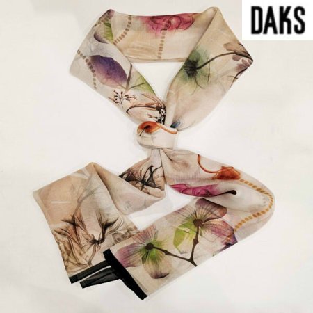 울시크 혼방 나염 롱 스카프