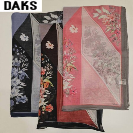 울실크 혼방 나염 롱 스카프